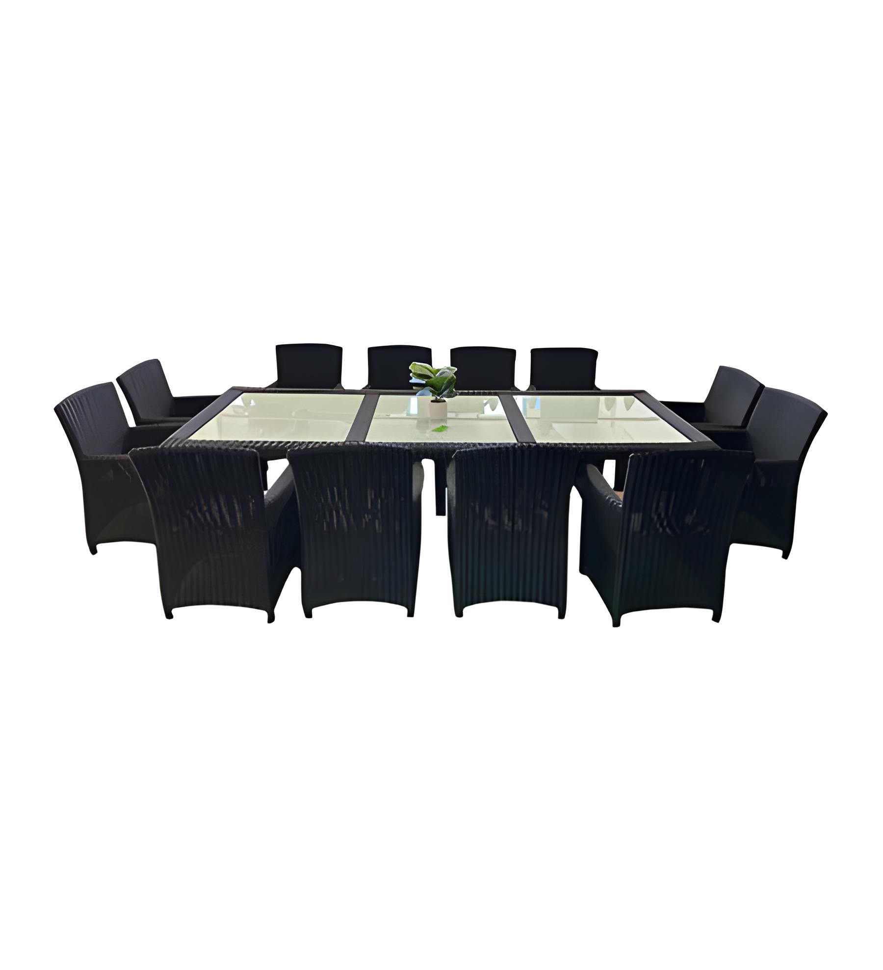 Black dining set for 12