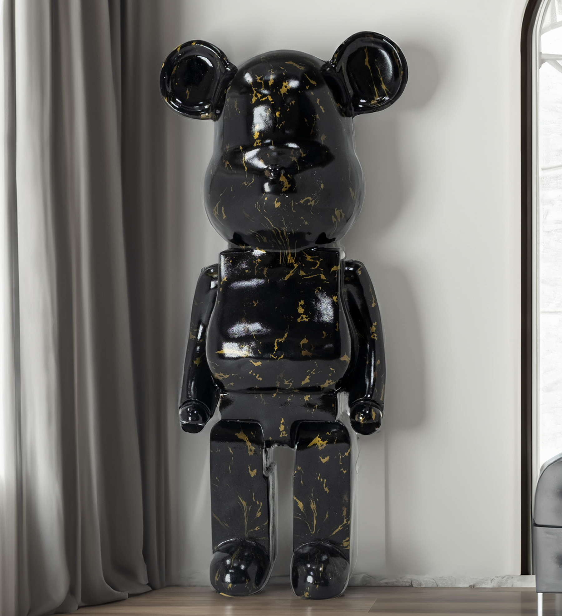 Money Box/ Piggy Bank/ Black and Gold Bear
