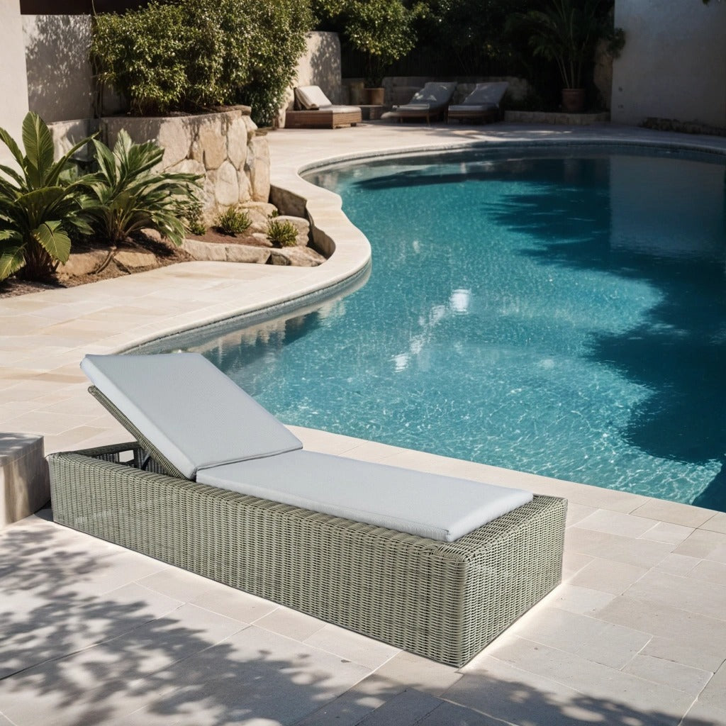 Wicker Outdoor Chaise Lounge