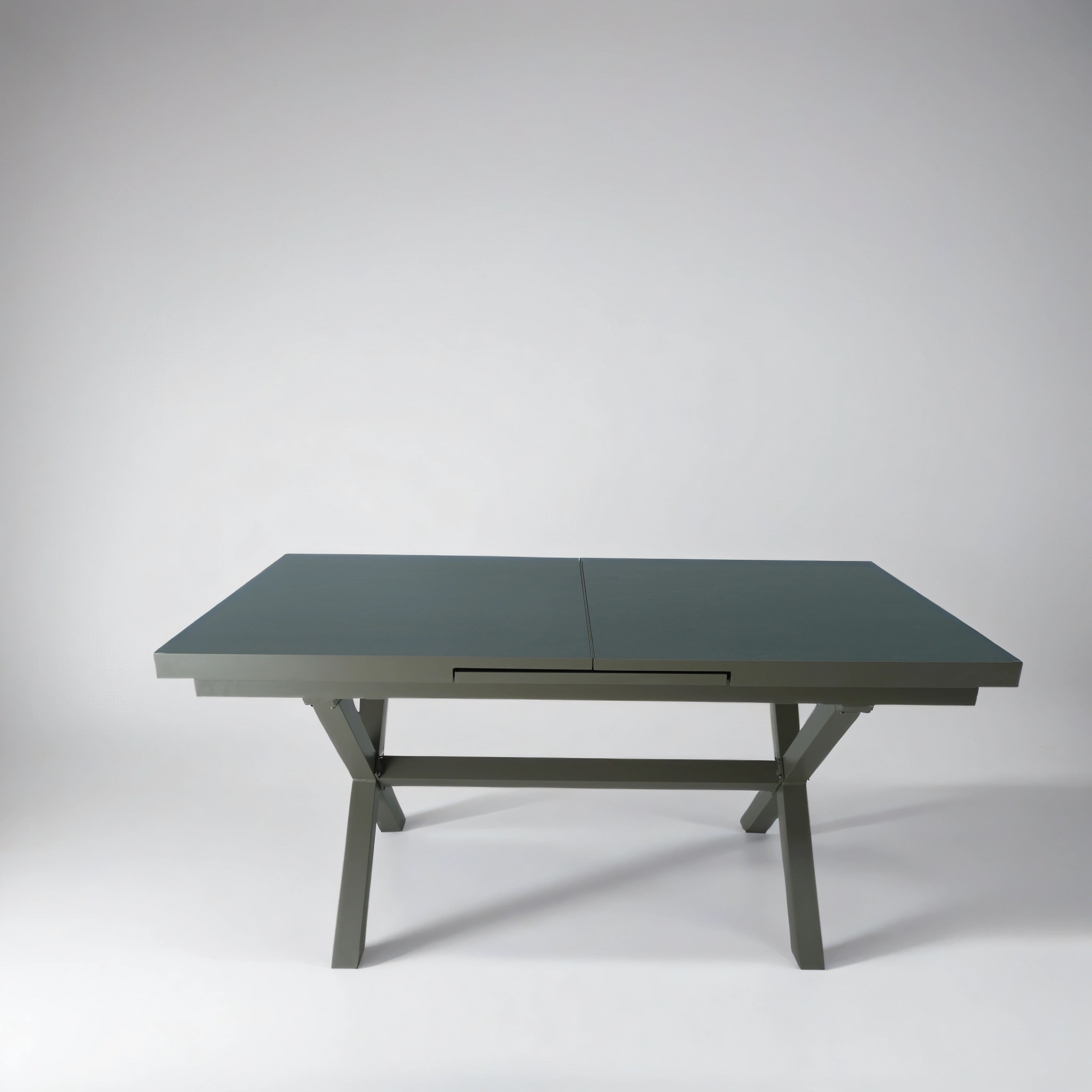 Grey dining set with extendable table