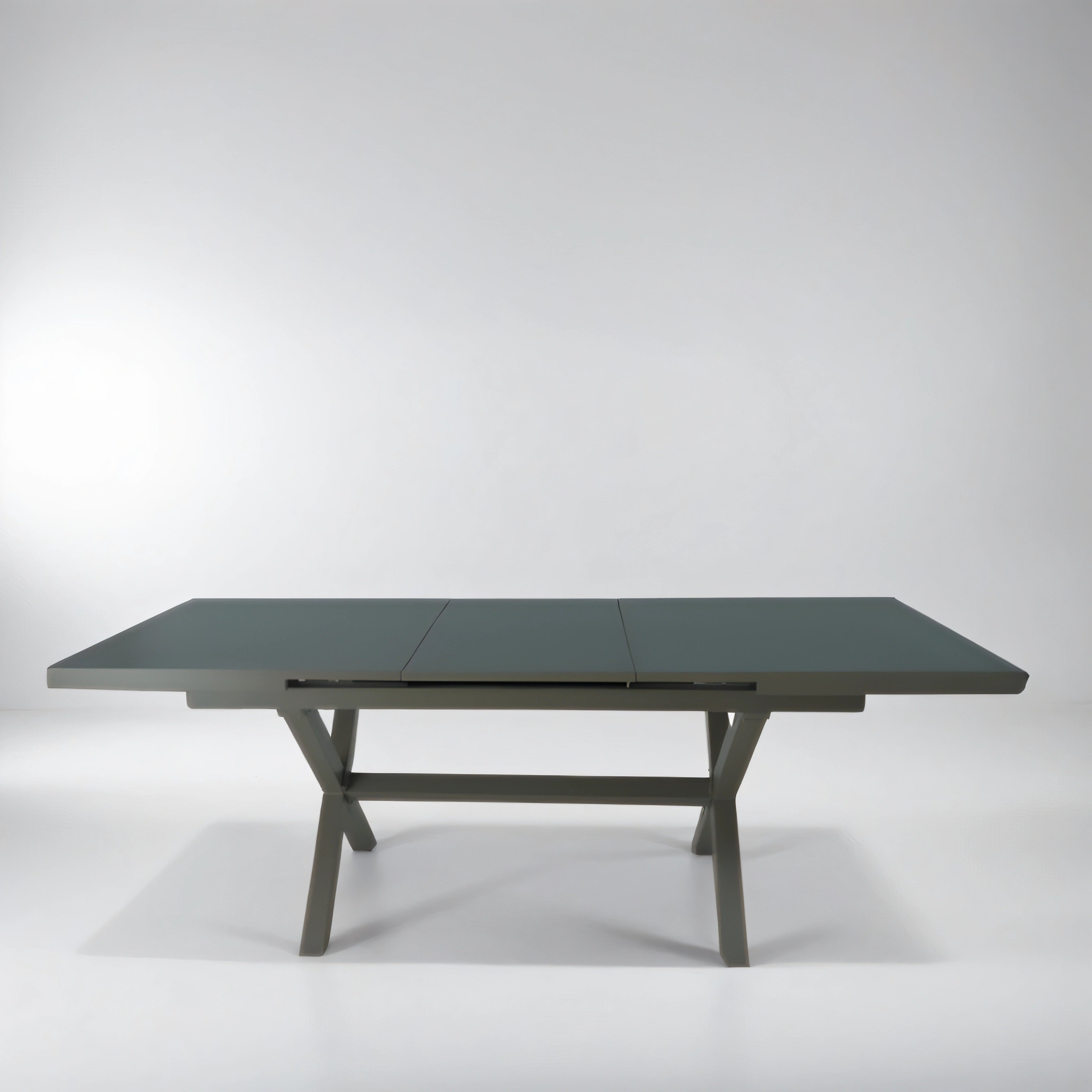 Grey dining set with extendable table