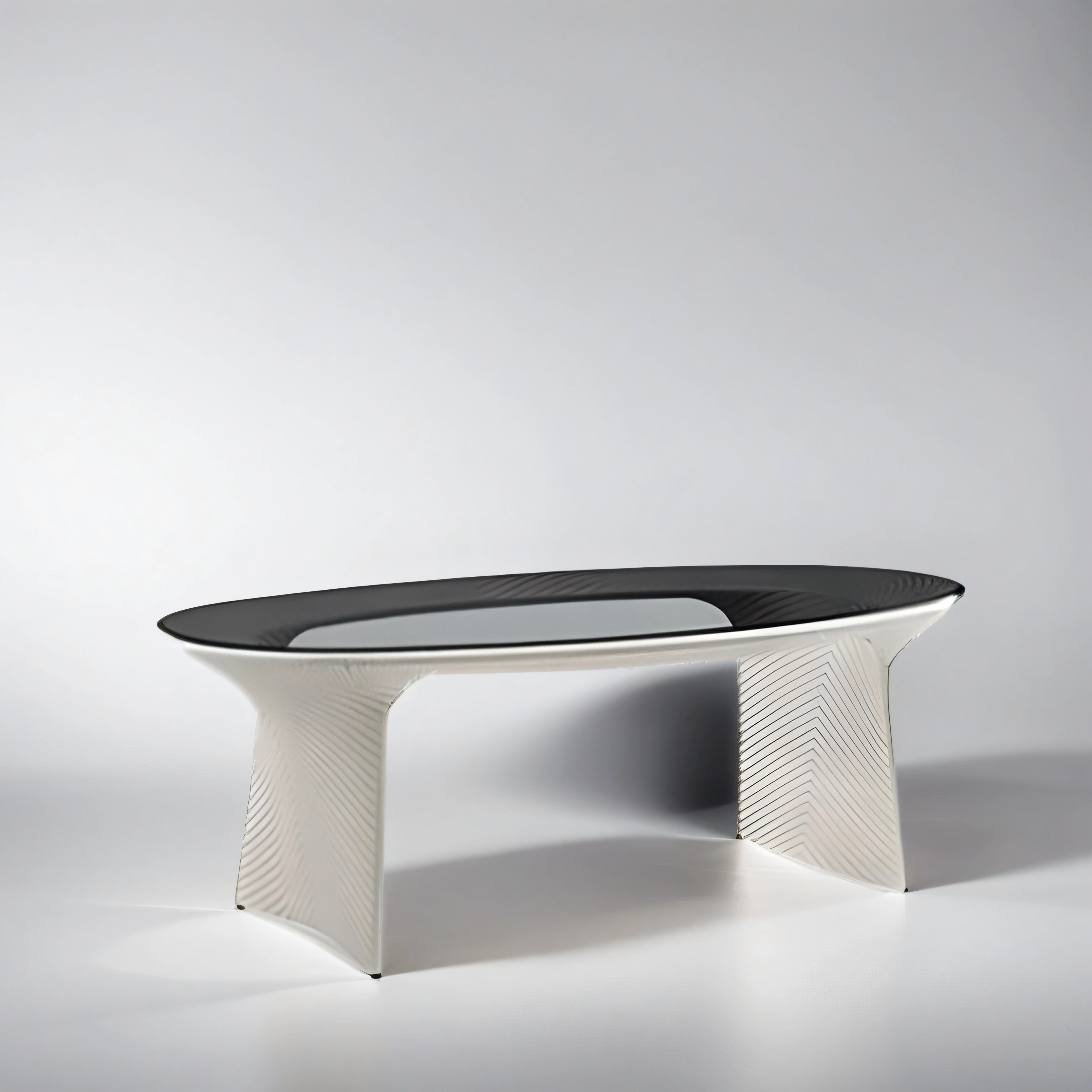 Patio Dining Set, Garden Oval Dining Table, 6 Rattan Chair with Black Glass Top