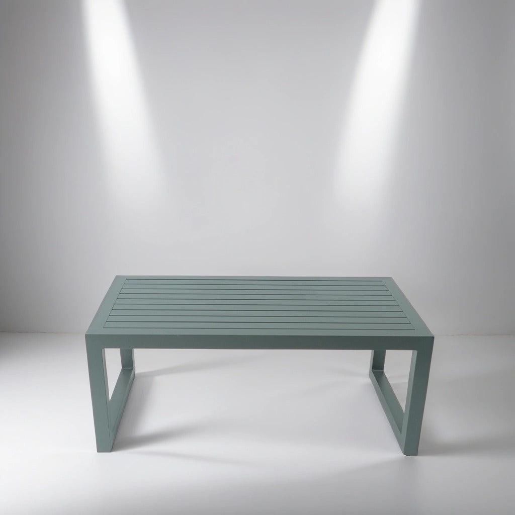 Aluminium Gray Lounge set with 1 sofa, 2 armchairs and coffee table