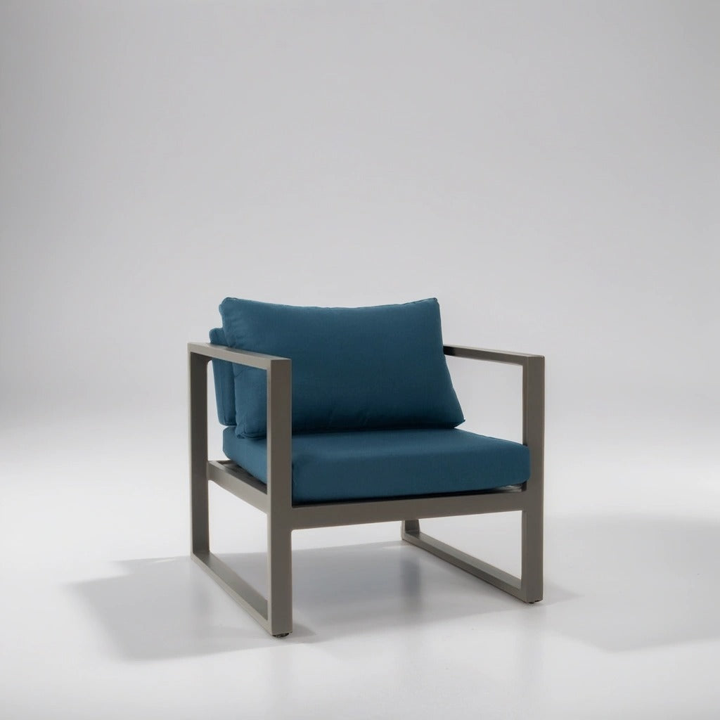 Aluminium Blue Conversation set