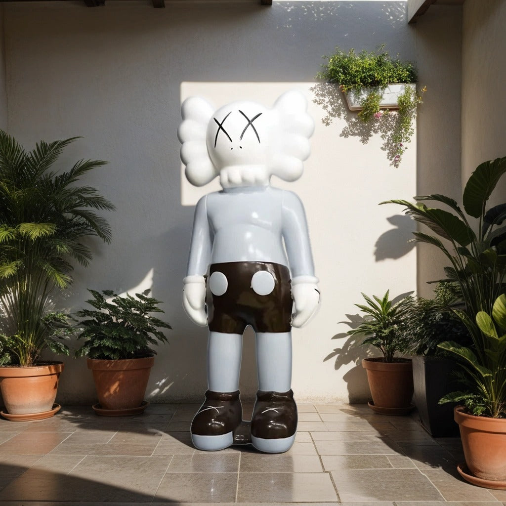 Grey and white Decorative Statue