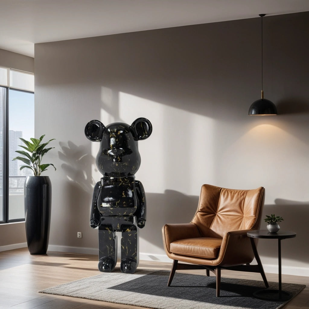 Money Box/ Piggy Bank/ Black and Gold Bear