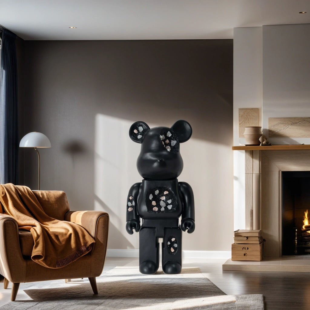 Money Box/ Piggy Bank/ Black Bear with crystals