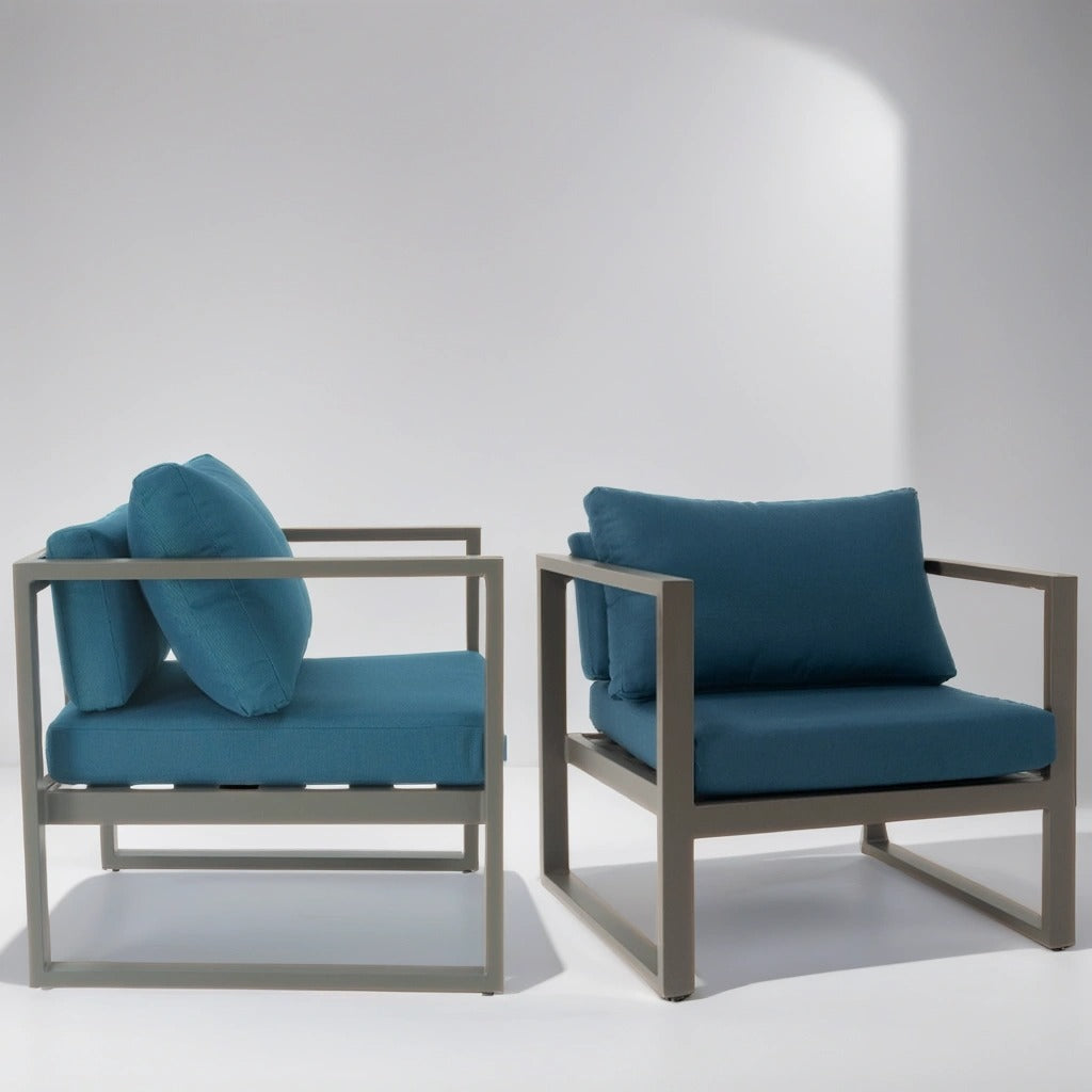 Aluminium Blue Conversation set