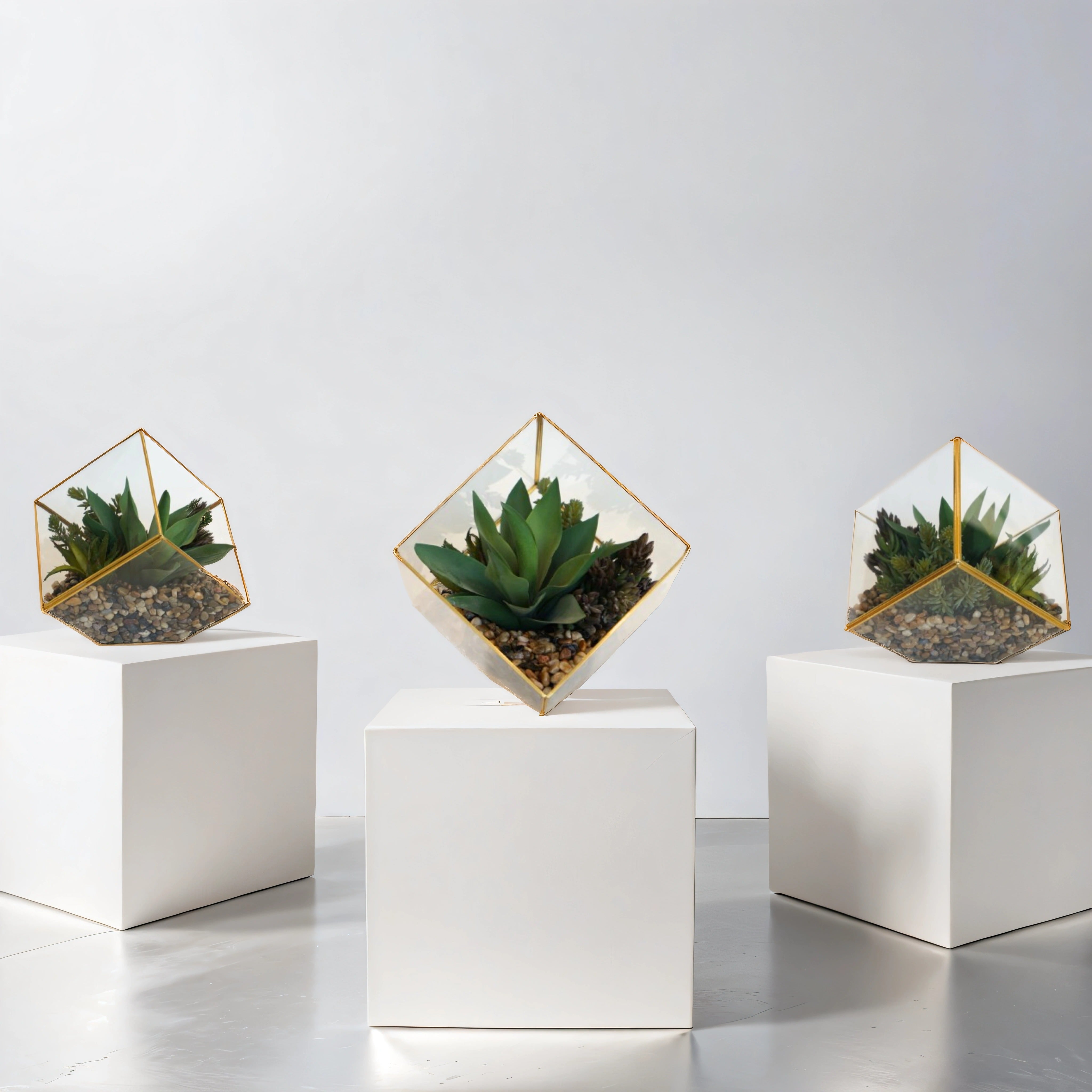 Medium Gold Berkley Terrarium Succulent