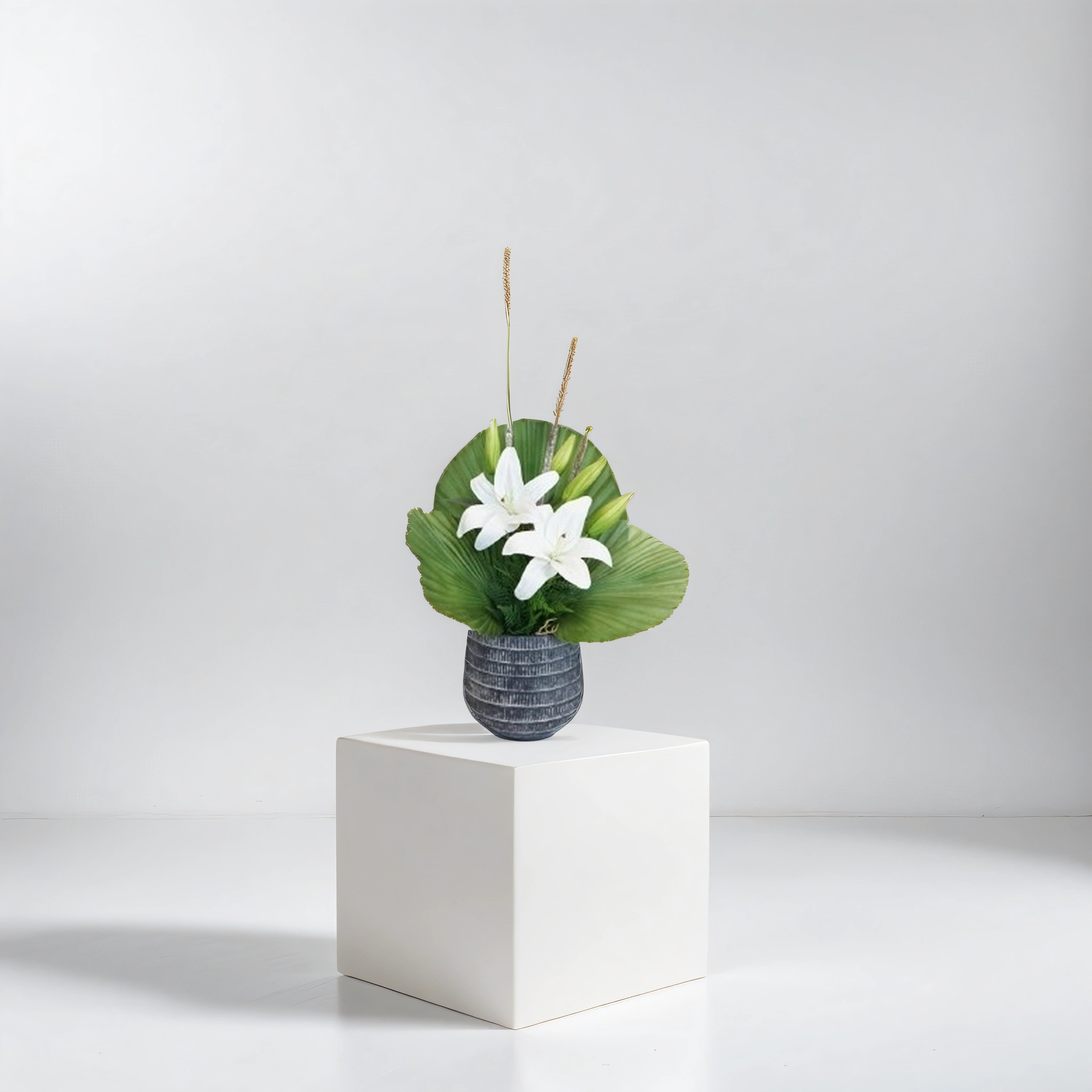 8" Zilla Pot with Lily Arrangement