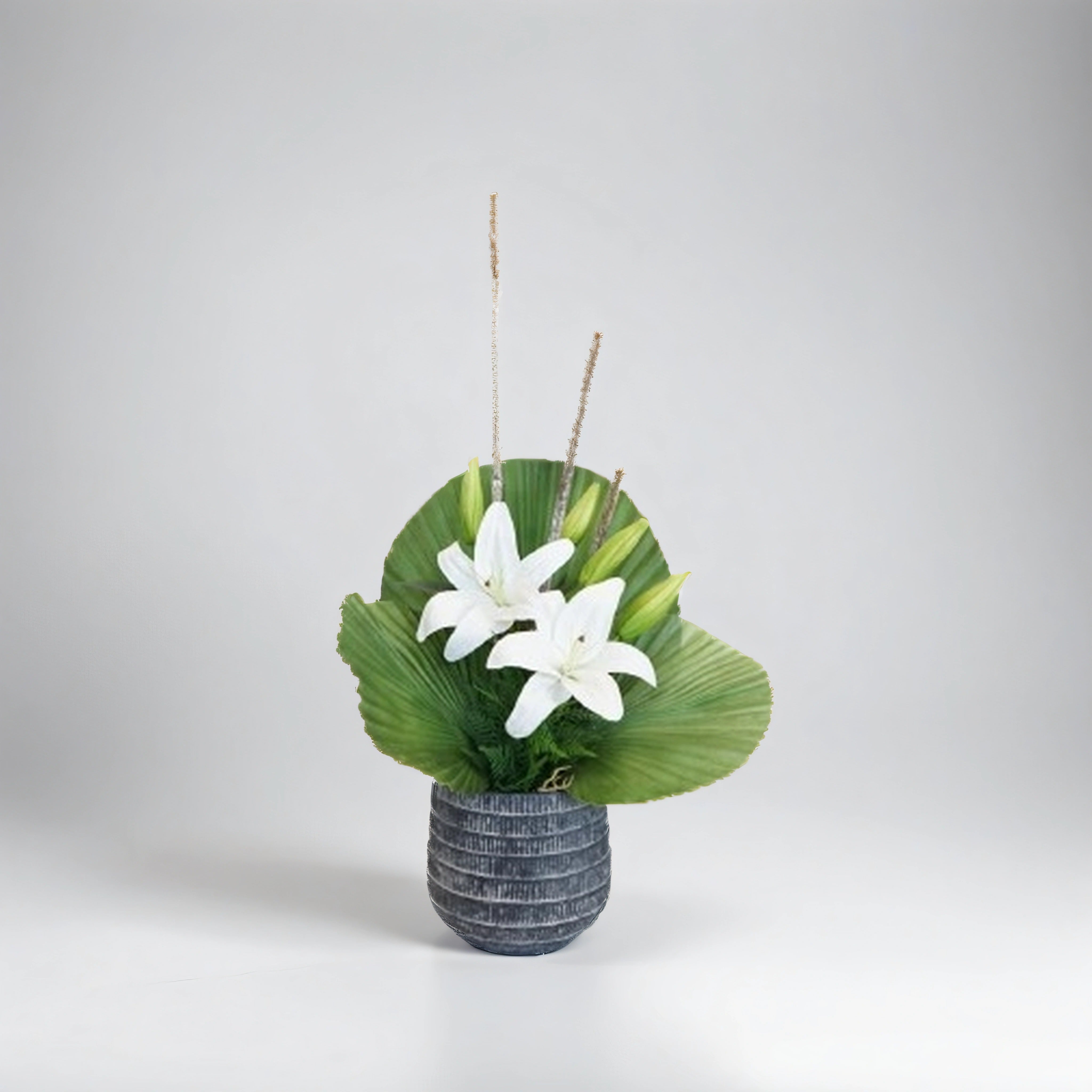 8" Zilla Pot with Lily Arrangement