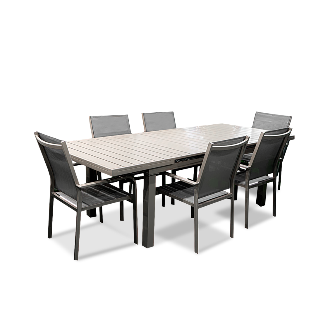 Aluminium dining set for 6