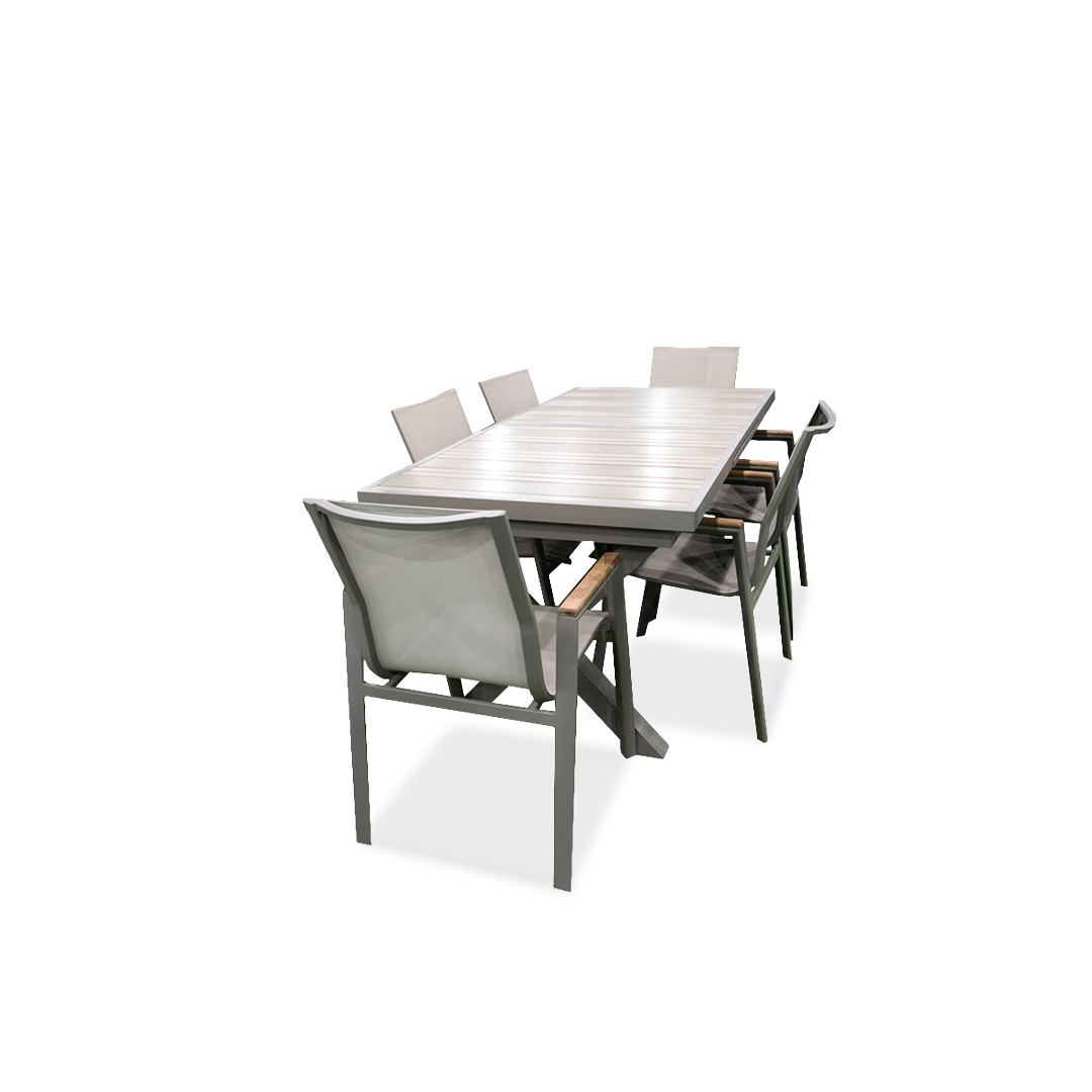 Extendable dining set
