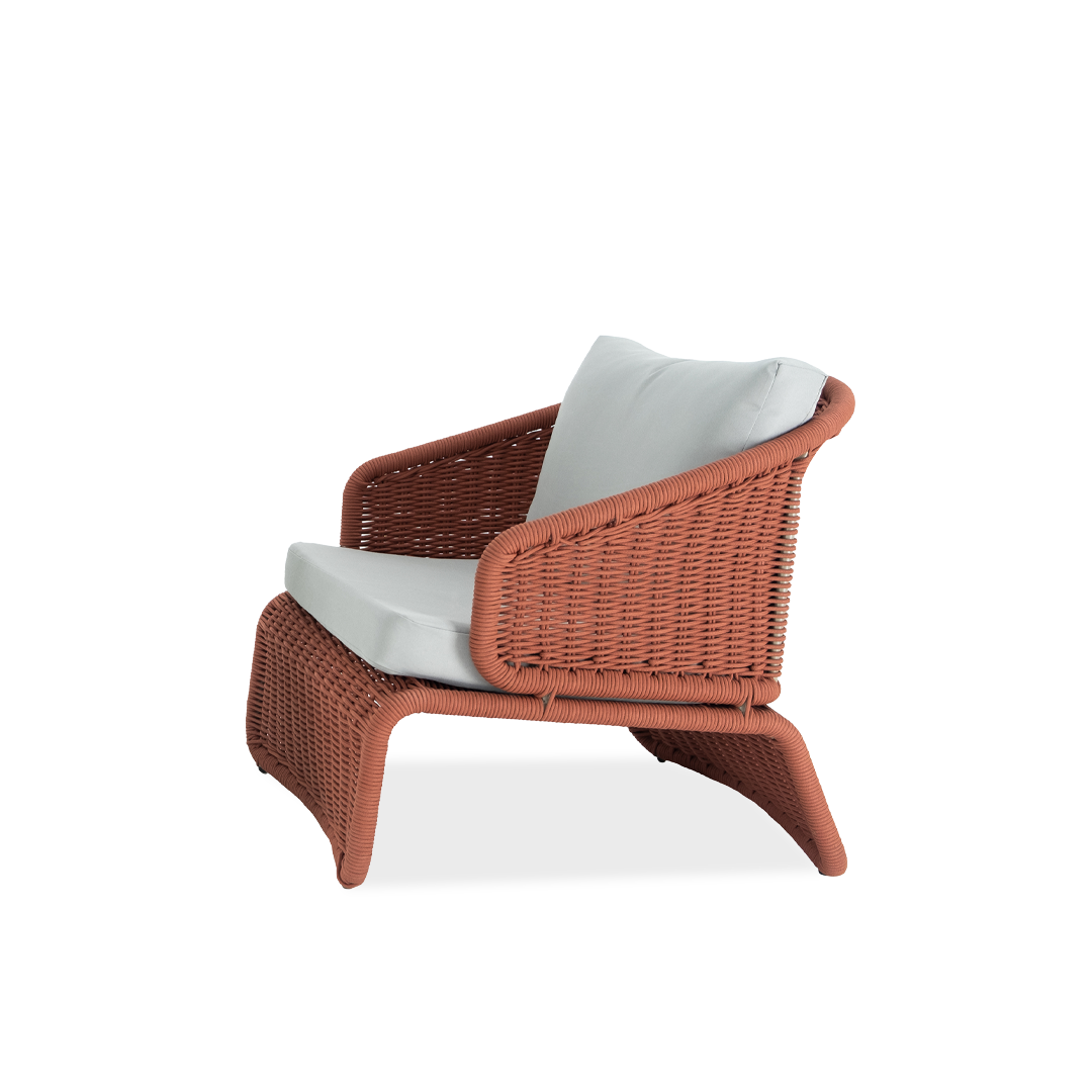 Green and red lounge set with the table