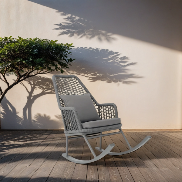 Gray Rocking chair – Backyard Space